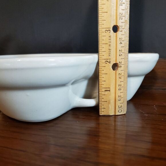 Polish Pottery Mosquito Heart Shape Plate Blue White - Picture 4 of 5